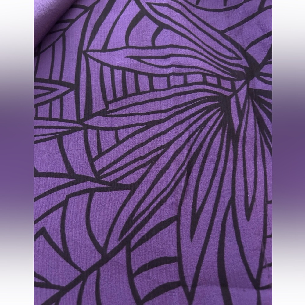 Silkland 100% silk fully lined purple/Black kimono style wrap blouse size small - Picture 10 of 12